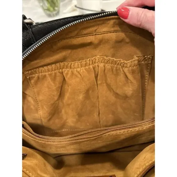 Patricia‎ Nash Macellara Oval Satchel Heritage black Leather Shoulder bag Purse - Picture 16 of 16